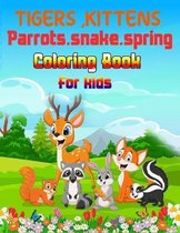 Tigers, kittens, snake, spring Coloring Book For Kids