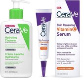 Ceravé Best Duo Set Anti-Aging - Vitamine C-serum - Hyaluronzuur - 10% pure vitamine C - Hydrating Cleanser 236ml