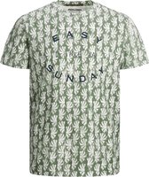 Jack & Jones Sunny AOP T-shirt - Mannen - groen/wit