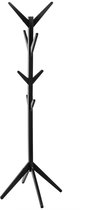 5Five Staande kleerhanger - Kapstok hout - 8 Haken - Zwart - H 178 cm