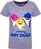 Baby Shark kinder t-shirt, grijs, maat 116