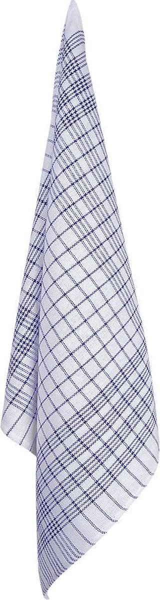 Theedoeken, 6 Stuks, Blauwe Ruit Op Wit, 70x70cm, Treb Towels
