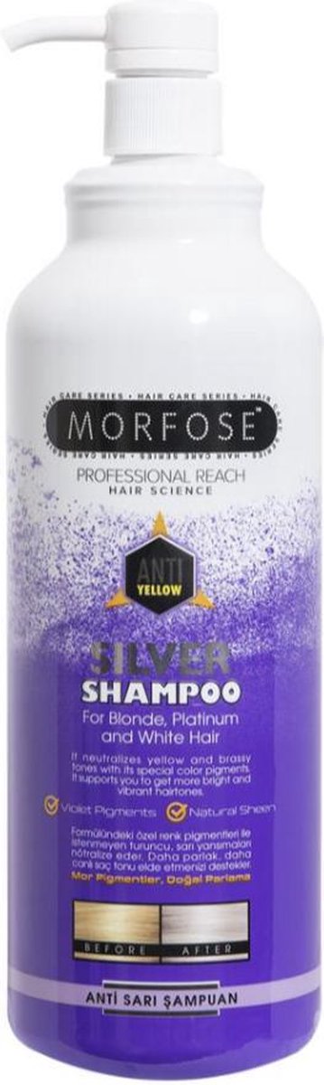 Morfose | Silver Shampoo | Blond en Haar | 1000 ML | |