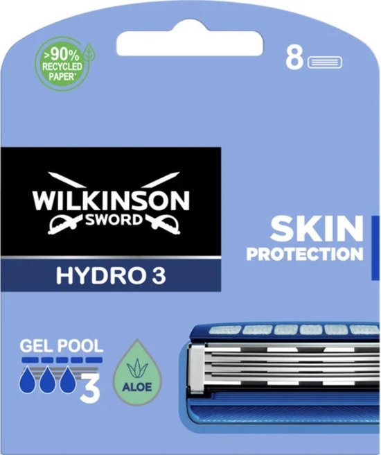 Wilkinson Sword Hydro 3 Lames de rasoir Protection de la peau 8 pièces |  bol.com