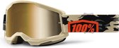 100% Crossbril MTB Strata 2 Kombat Bril met Spiegel Lens - Bruin / Oranje