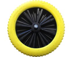 FORT Flex iCORE 2 Pro Geel anti-lek kruiwagenwiel 400x100mm, aslengte 130 mm en Ø 20mm. Merk: STARCO