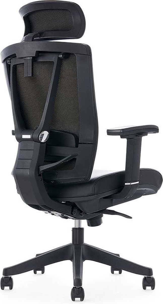 Kangaro bureaustoel - zwart PU - met hoofdsteun - K-850160