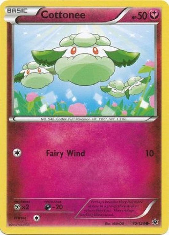 Afbeelding van het spel pokemonkaart - Cottonee - 70/124 - fates collide