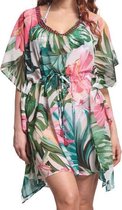 Siretessile Strandjurk Flamingo Dames Chiffon Groen One-size