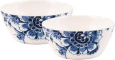 Schaaltjes - set van 2 - 14 cm - Royal Delft - Delfts blauw - schaaltjes aardewerk - dessert schaaltjes - cadeau voor moeder