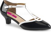 Pleaser Pink Label Pumps -45 Shoes- FAB-428 Paaldans schoenen Zwart
