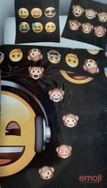 Emoji dekbedovertrek zwart emoticons - eenpersoons dekbed - 140x200 dekbedhoes