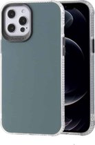 TPU + acryl anti-val spiegel telefoon beschermhoes voor iPhone 12 mini (blauwachtig zwart)
