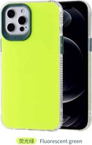 TPU + acryl anti-val spiegel telefoon beschermhoes voor iPhone 12 mini (fluorescerend groen)