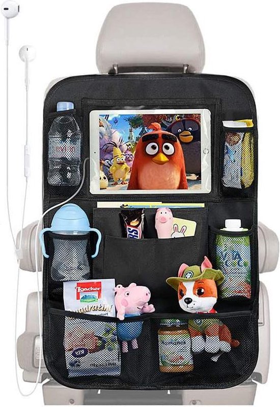 Foto: Autostoel organizer de luxe auto organizer voor baby en kinderen met tablethouder voor o a ipad