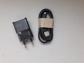 Oplader 5V 2A Zwart + Alba 1m Micro USB naar USB A Kabel