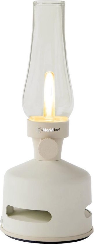 MoriMori - LED Buitenlamp/Lantaarn met Bluetooth Speaker - Beach House -  Beige | bol.com