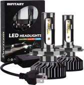 H7 LED lamp - 16000 Lumen - 4500k - CANBus ready - EMC anti storing - Natural White - 90 Watt - Dimlicht / Grootlicht - 2 Stuks