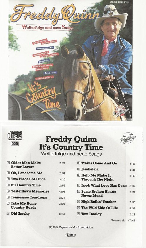 FREDDY QUINN It's country time WELTERFOLGE UND NEUE SONGS, Freddy