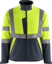 Softshell jack Mascot Kiama | 15902-253 | 017010-hi-vis geel/donkermarine Maat L