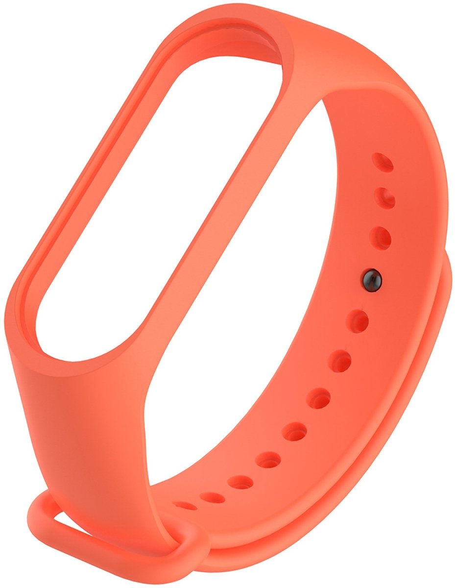 By Qubix - Geschikt voor Xiaomi Mi band 3 / 4 / 5 / 6 / 7 bandje OneColor - Oranje