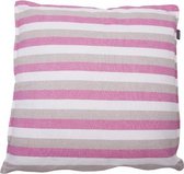 In The Mood Melange Streep Kussen 50 x 50 cm - Div Kleuren - 2 stuks - Fuchsia