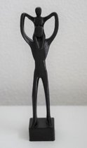 Vader en Kind - 3D sculptuur - Kraamcadeau - Babyshower - Vader cadeautje  - Papa cadeau - Zwart
