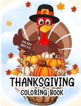 Thanksgiving Coloring Book For Kids Ages 4-8