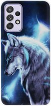 - ADEL Siliconen Back Cover Softcase Hoesje Geschikt voor Samsung Galaxy A52(s) (5G/ 4G) - Wolf