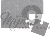 Puzzel vilt onderzetter - Lichtgrijs - 6 stuks - ø 9,8 cm - Tafeldecoratie - Glas onderzetter - Cadeau - Woondecoratie - Woonkamer – Tafelbescherming - Onderzetters voor glazen - K