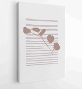 Botanical wall art vector set. Floral and Foliage line art drawing with abstract shape. 2 - Moderne schilderijen – Vertical – 1810230223 - 50*40 Vertical