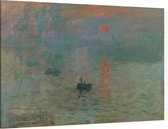 Zonsopgang, Impression, Soleil Levant, Claude Monet - Foto op Canvas - 90 x 60 cm