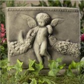 Tuinbeeld - Betonnen wandplaat - Dansende engel