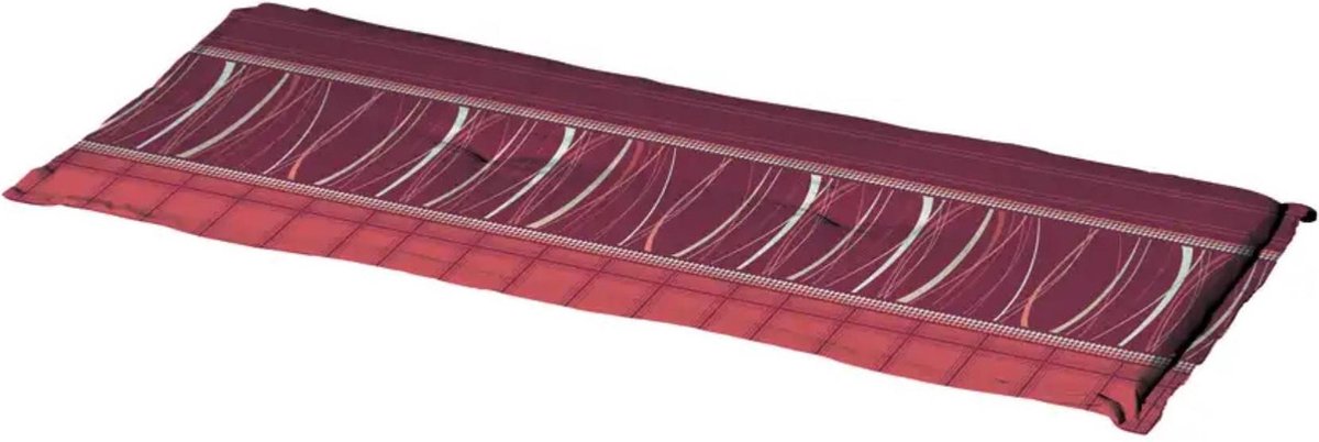 Madison - Bankkussen - Lines Brick - 150x48cm - Rood - Tuinbank Kussen - Buitenbank - Tuinkussen