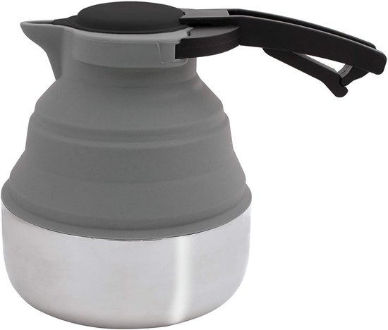 Eurotrail Waterketel Opvouwbaar 1,8 L Silicoon/staal Grijs