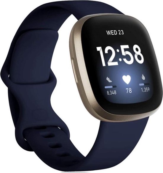 By Qubix - Fitbit Versa 3 / By Qubix Sense Sport - Blue nuit - M/L - Fitbit versa