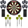 Afbeelding van het spelletje Dragon Darts Michael van Gerwen Precision set – dartbord – 2 sets - dartpijlen – dart shafts – dart flights – Winmau Blade 5 dartbord