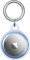 SQUISHY® Porte-clés en silicone résistant aux chocs et étui de protection adapté à Apple Airtag avec porte-clés (Blauw)