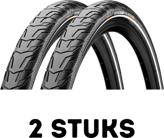 Fietsband - Buitenband - Set van 2 - City Ride 26 x 1.75 (47-559) reflex zwart