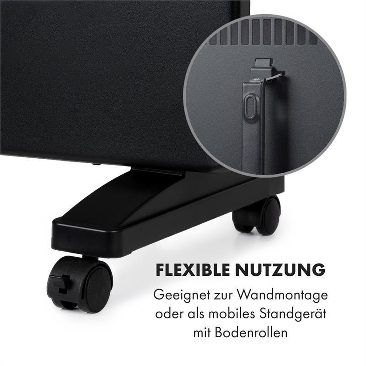 Klarstein elektrische kachel, convectiekachel, vrijstaand of wandmodel, energiebesparende elektrische kachel, app-gestuurd, stille elektrische kachel, vrijstaande elektrische radiator met thermostaat, 2500 W – foto 2