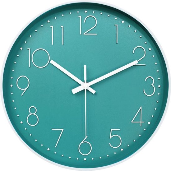 LW Collection horloge de cuisine verte 30cm - petite horloge murale verte -  horloge... | bol.com