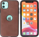 Bestcases - Lederen Backcover - Echt Leer Hoesje - Geschikt voor iPhone 11 - Mocca