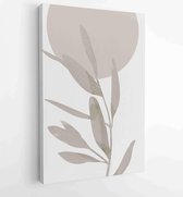 Foliage line art drawing with abstract shape. Abstract Eucalyptus and Art design for print, cover, wallpaper, Minimal and natural wall art. 3 - Moderne schilderijen – Vertical – 18