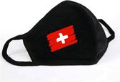 GetGlitterBaby - Katoen Mondkapje  / Wasbaar Mondmasker - Zwitserland / Zwitserse Vlag