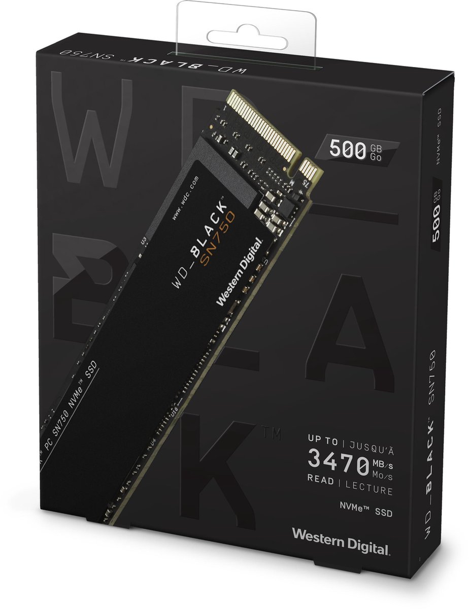 Western Digital WD_BLACK SN750 - Interne SSD M.2 NVMe - 500 GB | bol