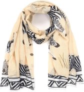 Sunset Fashion - summer scarf zebra - Beige - 1.80 x 090 m