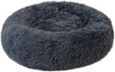 Donut Hondenmand - Hondenkussen 60 cm - Wasbaar - Hondenkussen - Hondenbed - Donkergrijs