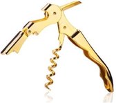 Sommelier - Wijnopener / Kelnermes / Kurkentrekker / Wine opener gold / goud