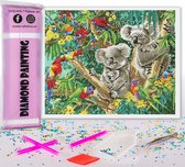 Compleet Full Diamond Painting voor volwassenen en kinderen - Koala beer - 30x40cm volledig pakket met accessoires - Cadeau tip