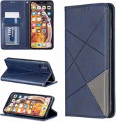 GSMNed – Leren telefoonhoesje Blauw – Luxe iPhone XR hoesje Blauw – Portemonnee – Pasjeshouder voor iPhone XR – Blauw
